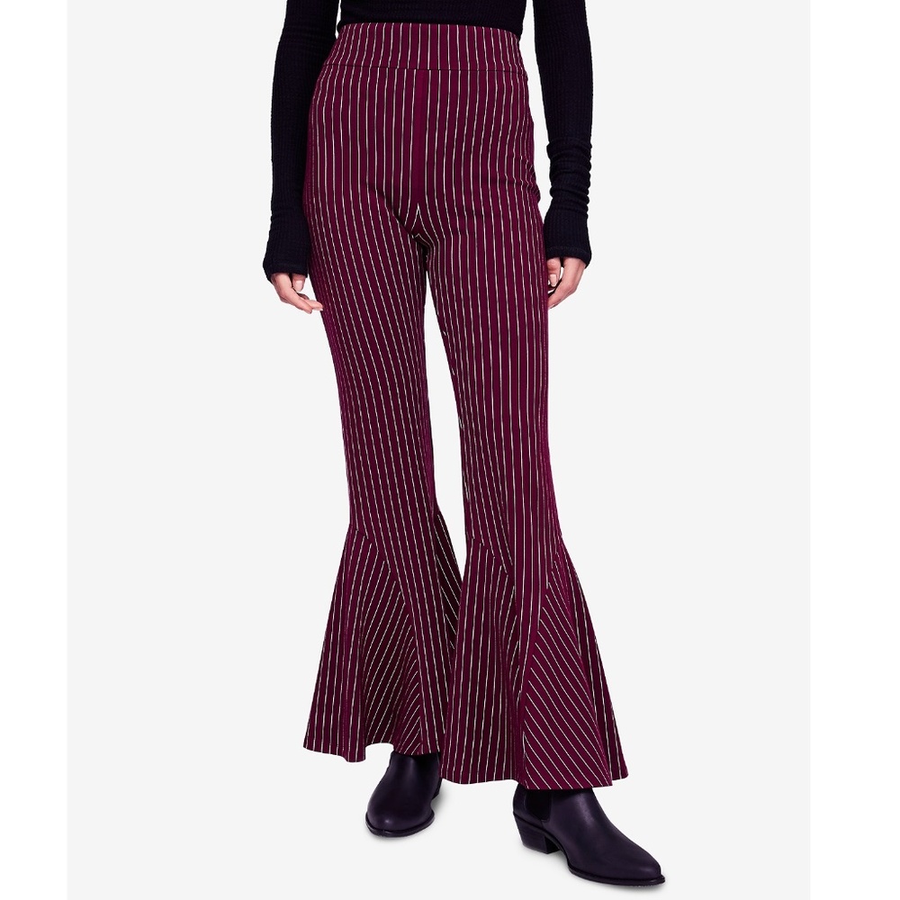 Free People Mari Ponte Knit Flared Pants - Picture 2 of 7